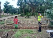 Brigadir Suyudi Bhabinkamtibmas Polsek MDS I Tinjau Lahan Ketahanan Pangan di Desa Jatisari