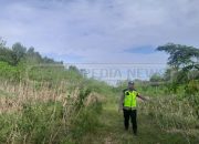 Bhabinkamtibmas Polsek Madang Suku I Cek Lahan Ketahanan Pangan di Desa Tulus Ayu