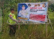 Pemasangan Spanduk Himbauan “Curanmor” Oleh Polsek Madang Suku I Usaha Preventif Cegah Kejahatan