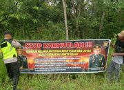 Bhabinkamtibmas Polsek Madang Suku I Gencarkan Sosialisasi Pencegahan Karhutla