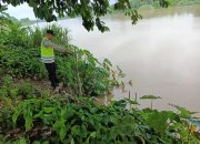 Polsek Madang Suku I Monitoring Debit Air Sungai Komering, Kondisi Masih Aman