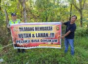 Bhabinkamtibmas Polsek Madang Suku I Sosialisasikan Larangan Bakar Hutan dan Lahan