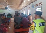 Polsek Madang Suku I Laksanakan Pengamanan Ibadah Minggu Kasih di Gereja GKSBS Harjo Mulyo