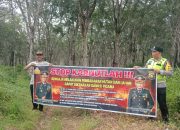 Cegah Karhutla, Polsek Madang Suku I Sosialisasikan Larangan Pembakaran Lahan