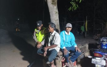 Aipda Saleh Monitoring Ronda Malam Masyarakat di Wilayah Polsek Madang Suku I