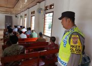 Pengamanan Polsek Madang Suku I, Ibadah Minggu Kasih GKSBS Berjalan Khidmat