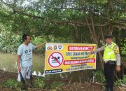 Cegah Korban Tenggelam, Polsek Madang Suku I Sosialisasikan Larangan Mandi di Sungai