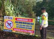 Cegah Korban Tenggelam, Polsek Madang Suku I Sosialisasikan Larangan Mandi di Sungai