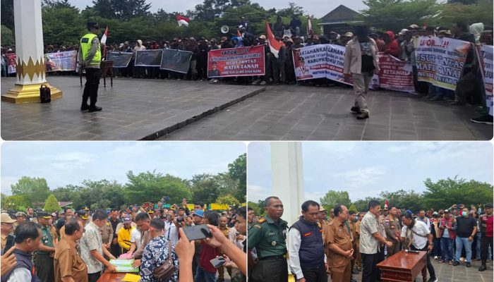 Suarakan Aspirasi di Kantor Bupati, Warga Tiga Desa Minta Penegasan Wilayah Administratif