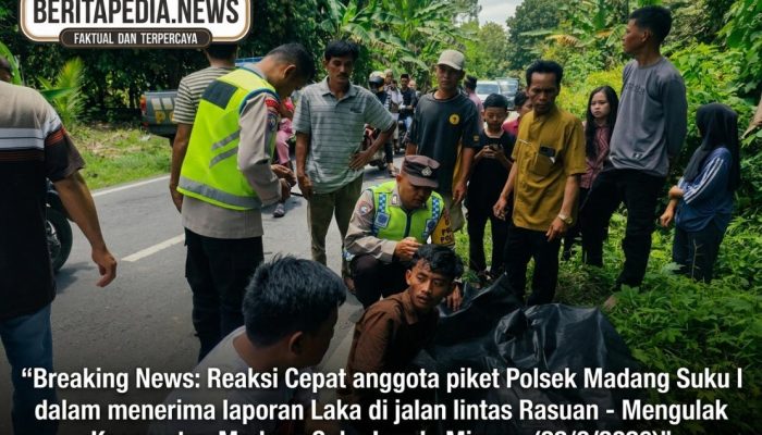 Respon Cepat Polsek Madang Suku I Tanggapi Laporan Masyarakat, Ungkap Kronologis dan Indentitas Korban