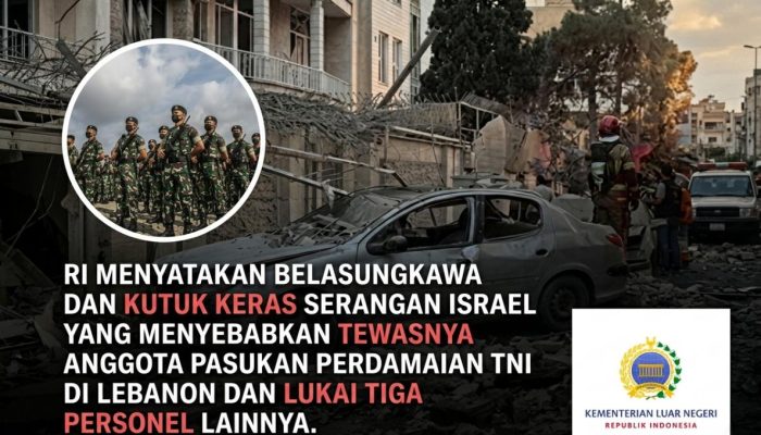 Kemenlu Kutuk Serangan Israel di Lebanon, Satu Prajurit TNI Gugur dalam Misi PBB dan lainnya Luka-luka