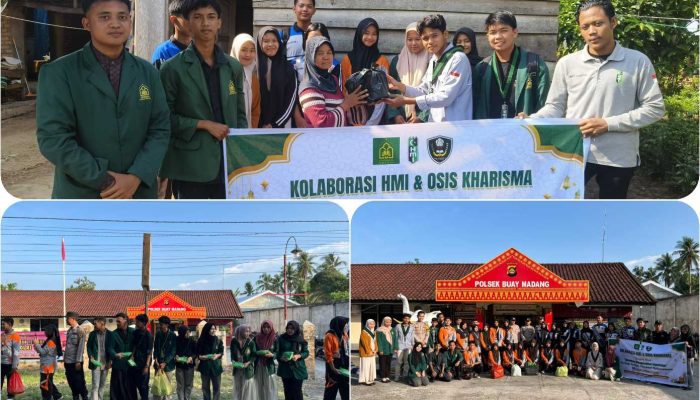 Mahasiswa, Pelajar, dan Polisi Bersatu Tebar Kebaikan di Ramadhan Melalui Aksi Sosial di Buay Madang