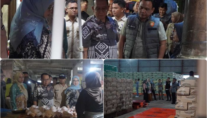 Jelang Idul Fitri, Pemkab OKU Timur Sidak Pasar dan Gudang Bulog Pastikan Harga dan Stok Bahan Pokok Aman