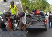 Polisi Polsek Madang Suku I Sigap Bantu Pemudik Motor Mogok di Jalur Lintas Rasuan–Gumawang