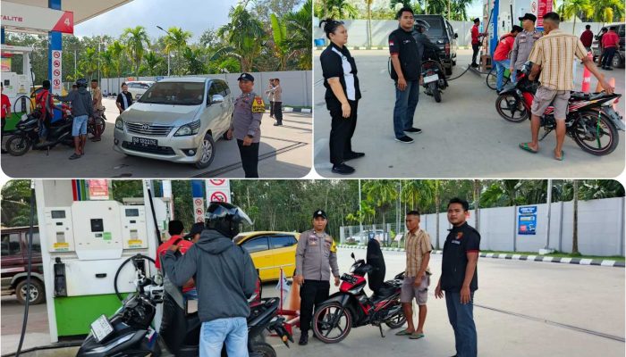 Pantau Ketersediaan BBM Diwaktu Lebaran, Polsek Madang Suku I Pastikan Stok Masih Tersedia