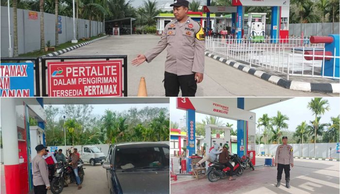 Stok BBM Kosong, Polsek Madang Suku I Monitoring SPBU Tebing Sari