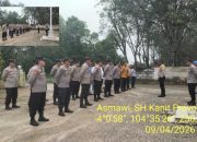 Kapolsek Madang Suku I Pimpin Apel Pagi, Tekankan Disiplin dan Mitigasi Karhutla