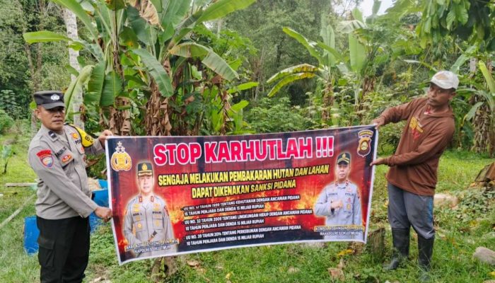 Polsek Madang Suku I Intensifkan Sosialisasi Larangan Karhutla kepada Warga
