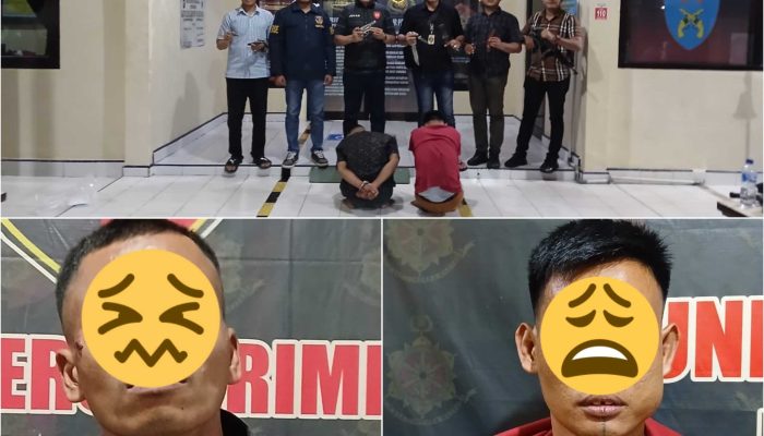 Polsek Belitang I Amankan Dua Pemuda Bawa S3nj4ta 4pi Rakitan dan S4jam di Jalan Desa Pujo Rahayu