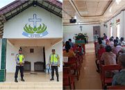 Polsek Madang Suku I Amankan Ibadah Minggu Kasih di Desa Harjo Mulyo, Berjalan Aman dan Khidmat