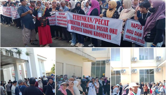 Ratusan Pedagang Geruduk Kantor Bupati OKU, Tuntut Reformasi Pengelolaan Pasar