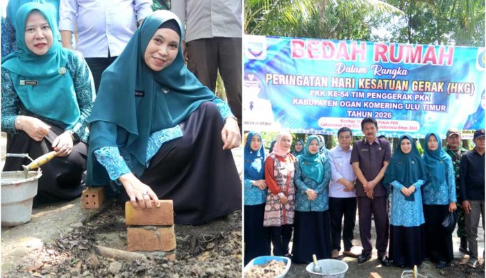 Peletakan Batu Pertama Bedah Rumah Warnai HKG PKK ke-54 di Sido Rahayu