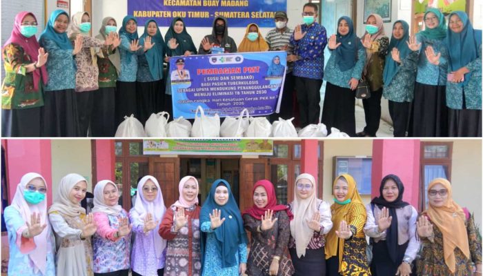 Ketua TP PKK OKU Timur Salurkan Bantuan untuk Pasien TBC di Empat Puskesmas
