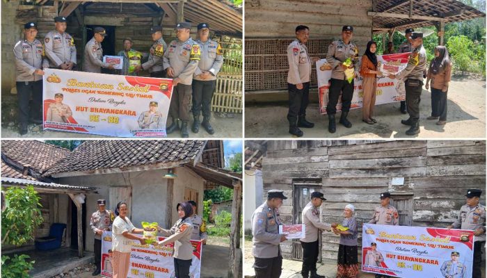 Polsek Madang Suku I Salurkan Bansos untuk Warga Kurang Mampu Sambut Hari Bhayangkara ke-80