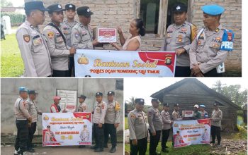 Sambut HUT Bhayangkara ke-80, Polsek Belitang II Salurkan Bansos untuk Warga Kurang Mampu