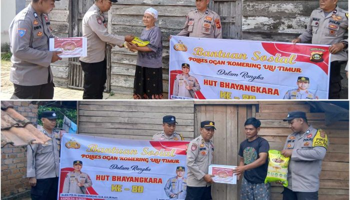 Polsek Madang Suku I Salurkan Bansos untuk Warga Kurang Mampu Sambut Hari Bhayangkara ke-80