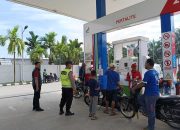 Polsek Madang Suku I Monitoring Ketersediaan BBM di SPBU Tebing Sari