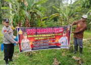 Cegah Kebakaran Hutan dan Lahan, Polsek Madang Suku I Gencarkan Mitigasi Karhutla kepada Warga