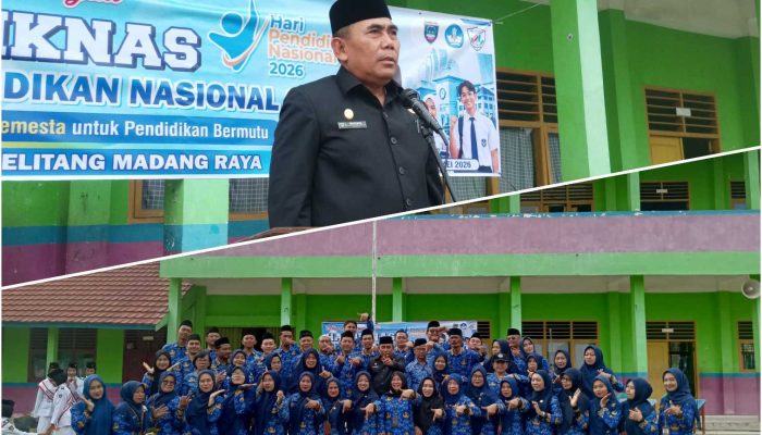 Kadisdikbud OKU Timur Turun ke Sekolah, Gaungkan Semangat Pendidikan Berbasis Keteladanan di Hardiknas 2026