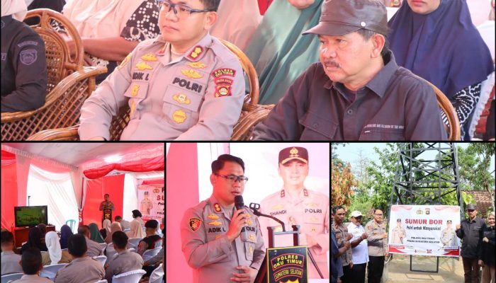 Peresmian Sumur Bor HUT Bhayangkara ke-80, Kapolres OKU Timur Tegaskan Komitmen Polri Hadir untuk Masyarakat