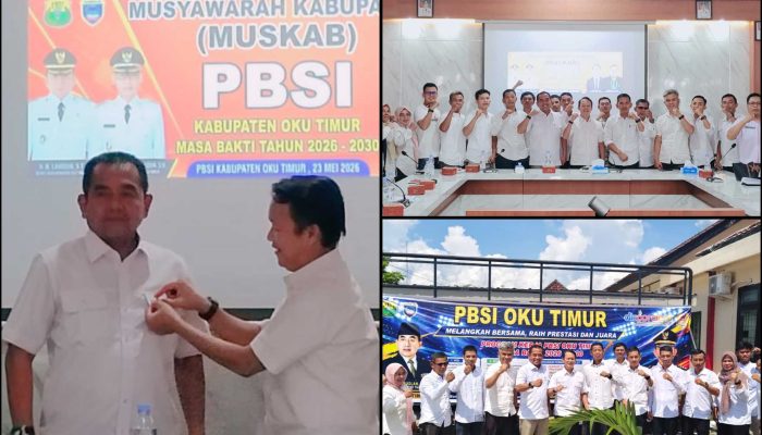 Kolonel (Purn) Ruslan Nakhodai PBSI OKU Timur 2026-2030, Targetkan Gedung Khusus dan Medali Porprov