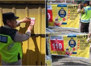 Perkuat Respons Cepat, Polsek Madang Suku I Pasang Banner dan Stiker Layanan Darurat 110
