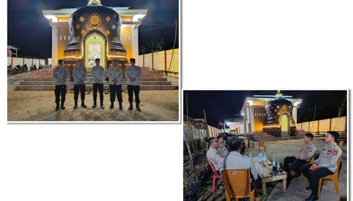 Polsek Belitang II Pastikan Perayaan Waisak 2570 TB di Wihara Satya Sasanang Berjalan Aman dan Kondusif