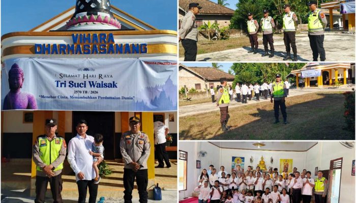 Pengamanan Ketat Warnai Perayaan Waisak 2570 BE di Vihara Dharma Sasanang OKU Timur