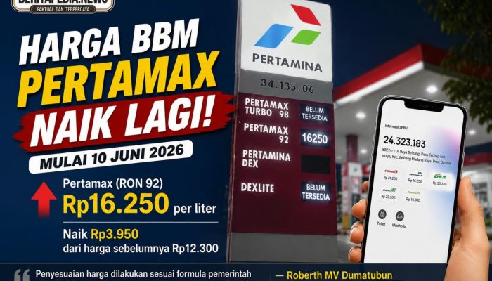 Naik Lagi! Harga Pertamax Tembus Rp16.250 per Liter, Pertamina Sebut Penyesuaian Sesuai Formula Keekonomian