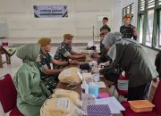 Yonarmed 15/Cailendra Gelar Donor Darah, Wujud Kepedulian Prajurit Bantu Warga OKU Timur