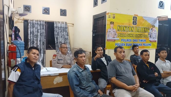 Polsek Buay Pemuka Peliung Gelar Nobar Piala Dunia 2026, Wujudkan Kedekatan Polri dengan Masyarakat