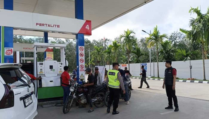 Polisi Lakukan Monitoring SPBU di Belitang Madang Raya, Stok Pertalite Dilaporkan Kosong