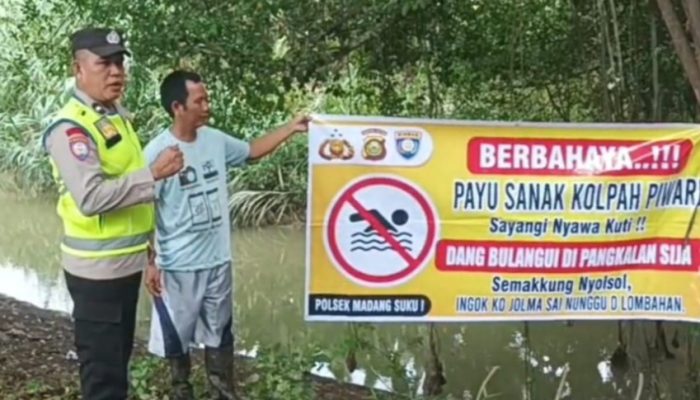 Polsek Madang Suku I Imbau Warga Hindari Aktivitas Mandi dan Berenang di Sungai Demi Keselamatan