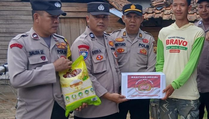 Polsek Madang Suku I Salurkan Bansos Sambut Hari Bhayangkara ke-80, Wujud Kepedulian Polri kepada Masyarakat