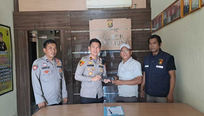 Tokoh Masyarakat Serahkan Senjata Api Rakitan ke Polsek BP Peliung Dalam Ops Senpi Musi 2026