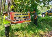 Cegah Kebakaran Hutan dan Lahan, Polsek Madang Suku I Berikan Edukasi Mitigasi Karhutla