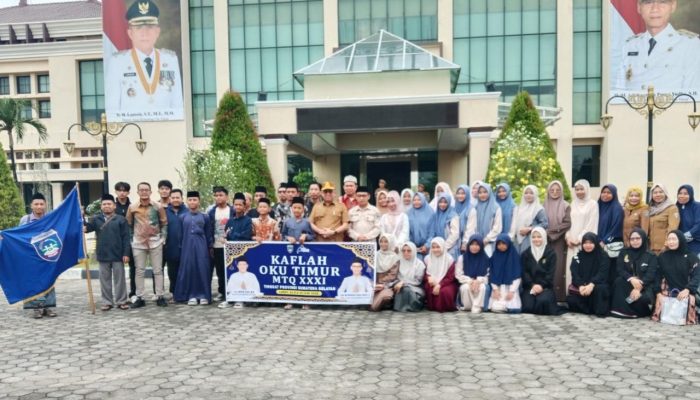Sekda OKU Timur Lepas 47 Kafilah MTQ XXXI Sumsel, Minta Peserta Tampilkan Prestasi Terbaik