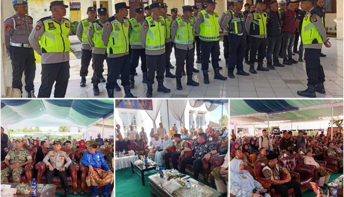 Polsek Belitang II Kawal Ketat Kunjungan Gubernur Sumsel di Forum Komunikasi Adat Komering di Petanggan