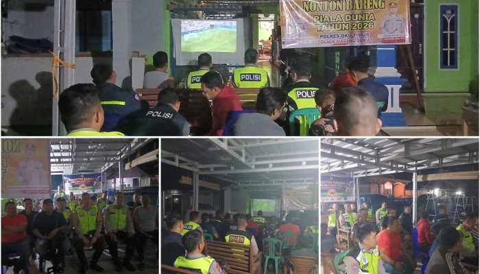Polsek Madang Suku I Gelar Nobar Piala Dunia 2026, Perkuat Kedekatan Polisi dan Masyarakat