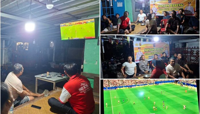 Polsek Belitang II Hadirkan Suasana Kebersamaan Melalui Nobar Piala Dunia 2026 Bersama Warga